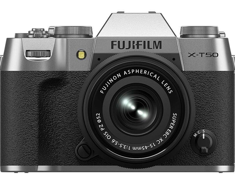 Fujifilm X-T50 Mirrorless Digital Camera XC15-45mmF3.5-5.6 OIS PZ Lens Kit - Silver