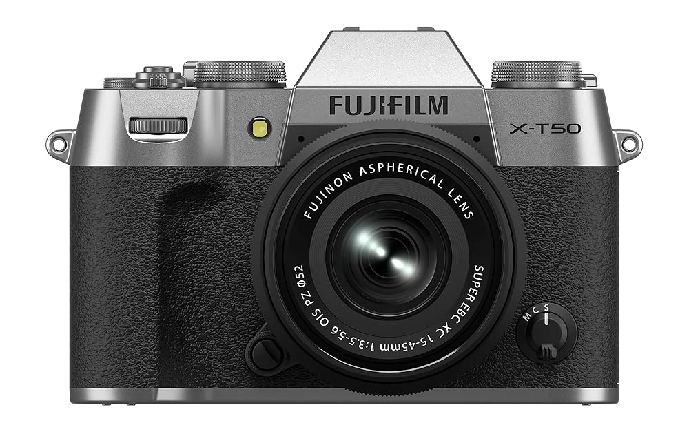 Fujifilm X-T50 Mirrorless Digital Camera XC15-45mmF3.5-5.6 OIS PZ Lens Kit - Silver