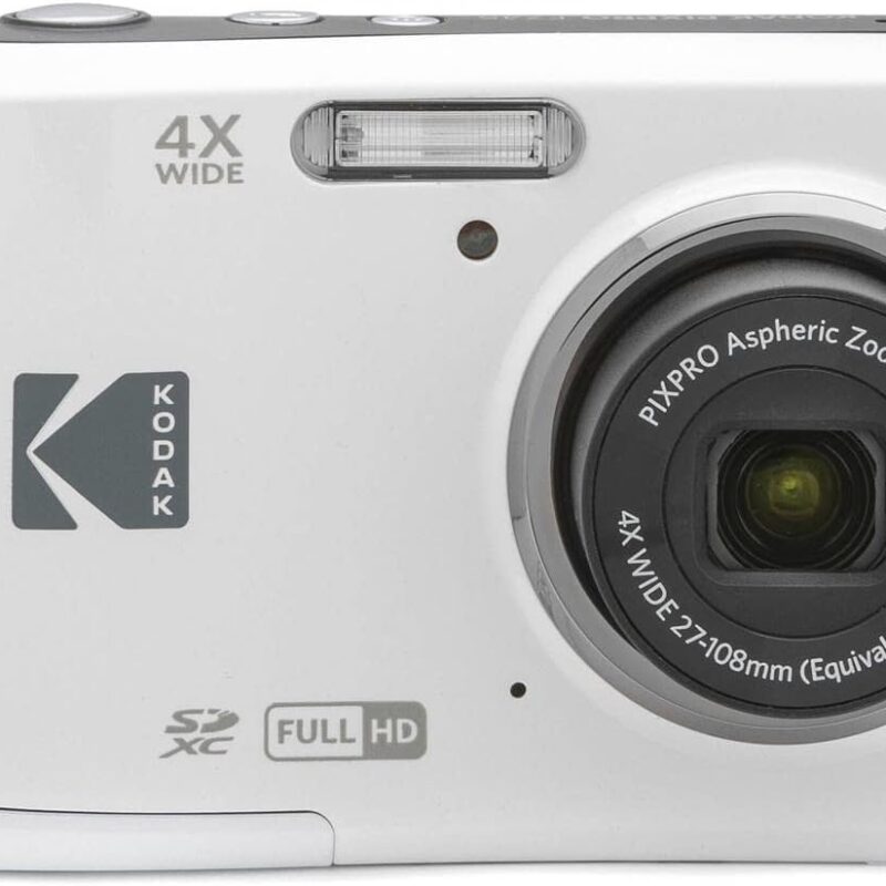 KODAK PIXPRO Friendly Zoom FZ45-WH 16MP Digital Camera with 4X Optical Zoom 27mm Wide Angle and 2.7" LCD Screen (White)