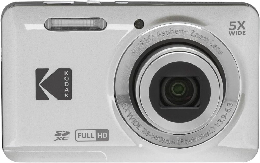 KODAK PIXPRO FZ55-SL 16MP CMOS Sensor Digital Camera 5X Optical Zoom 28mm Wide Angle 1080P Full HD Video 2.7" LCD Vlogging Camera