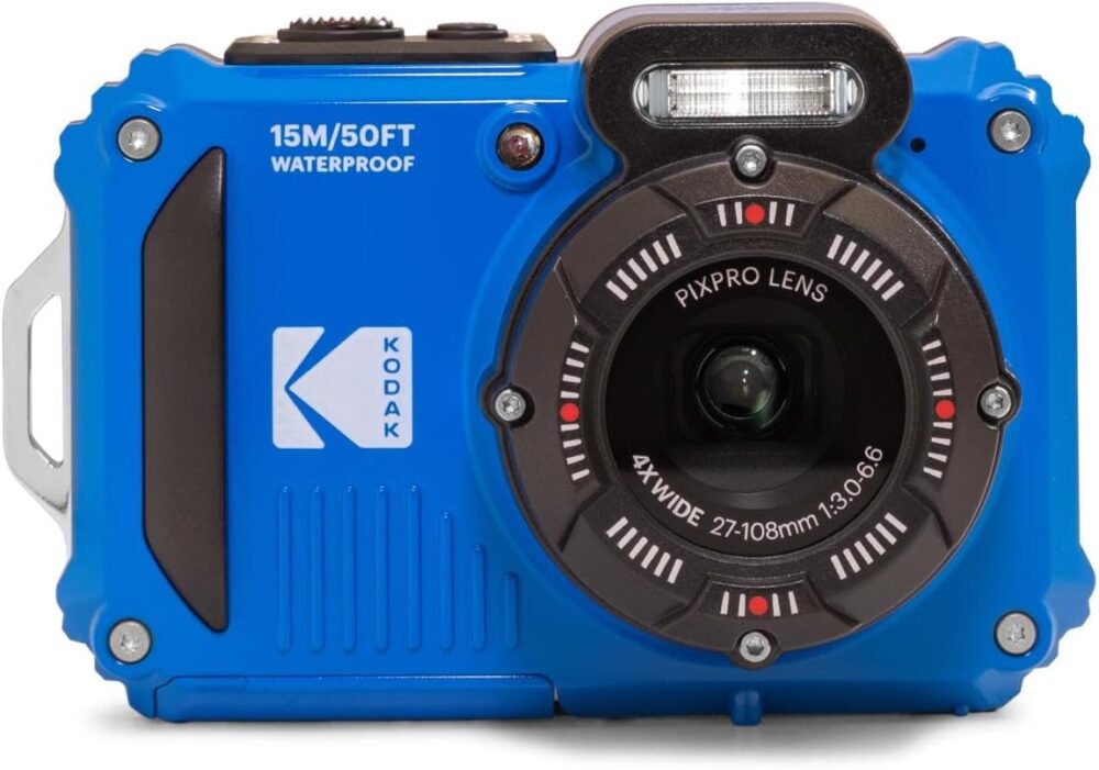 KODAK PIXPRO WPZ2 Rugged Waterproof Shockproof Dustproof WiFi Digital Camera 16MP 4X Optical Zoom 1080P Full HD Video Vlogging Camera 2.7" LCD (Blue)