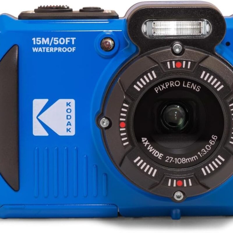 KODAK PIXPRO WPZ2 Rugged Waterproof Shockproof Dustproof WiFi Digital Camera 16MP 4X Optical Zoom 1080P Full HD Video Vlogging Camera 2.7" LCD (Blue)