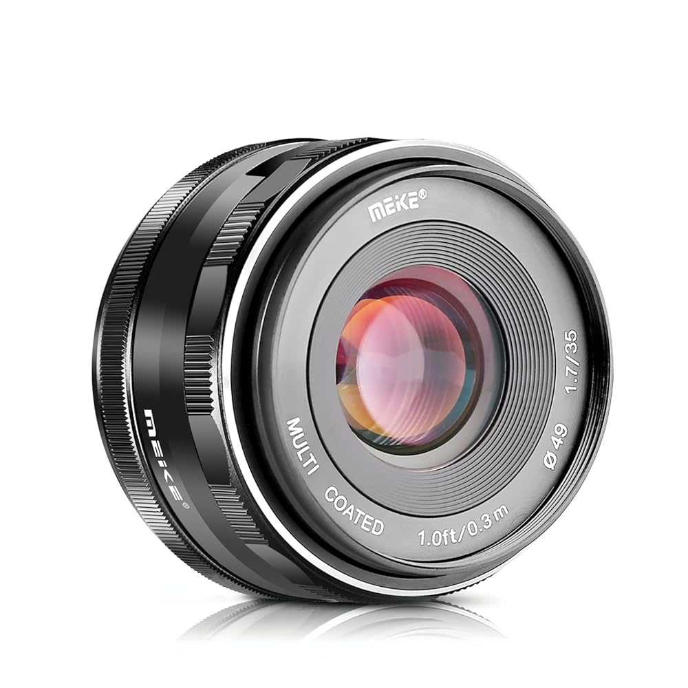 Meike 35mm F1.7 Manual Focus Prime Lens for Micro 4/3 MFT M4/3 Compatible with Olympus and Panasonic Mirrorless Cameras GH4 GH5 GH6 GH7