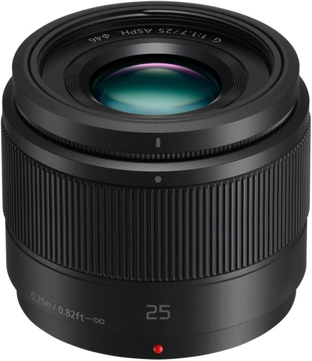 Panasonic LUMIX G Lens, 25mm, F1.7 ASPH, Mirrorless Micro Four Thirds, H-H025K (USA Black)