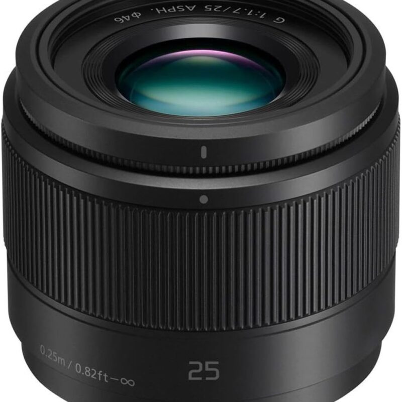 Panasonic LUMIX G Lens, 25mm, F1.7 ASPH, Mirrorless Micro Four Thirds, H-H025K (USA Black)