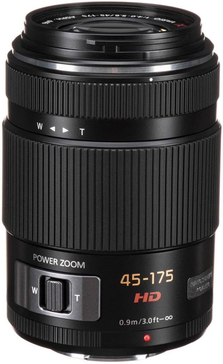 Panasonic LUMIX G X Vario Power Zoom Lens, 45-175MM, F4.0-5.6 ASPH, MIRRORLESS Micro Four Thirds, Power Optical I.S, H-PS45175K (USA Black)