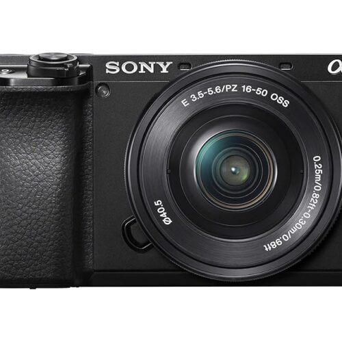 Sony Alpha A6100 Mirrorless Camera with 16-50mm Zoom Lens, Black (ILCE6100L/B)