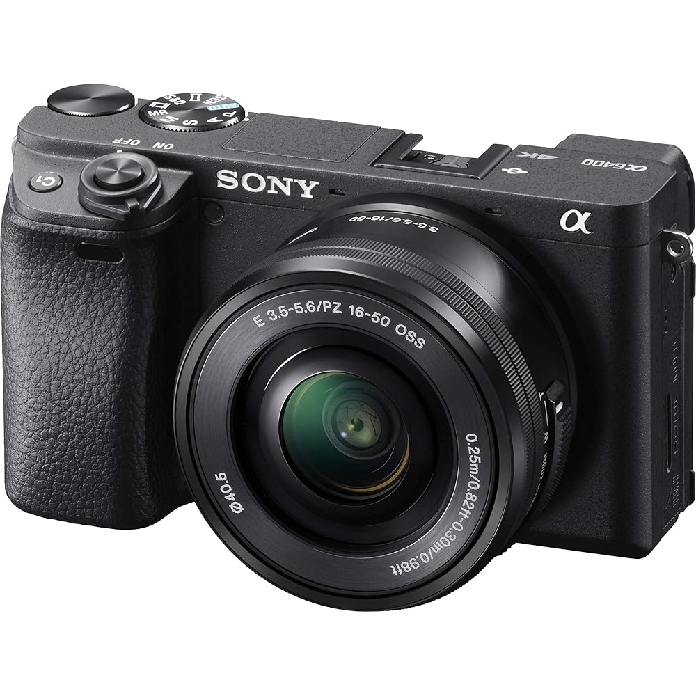 Sony Alpha a6400 Mirrorless Camera: Compact APS-C Interchangeable Lens Digital Camera with Real-Time Eye Auto Focus, 4K Video, Flip Screen & 16-50mm Lens - E Mount Compatible -...