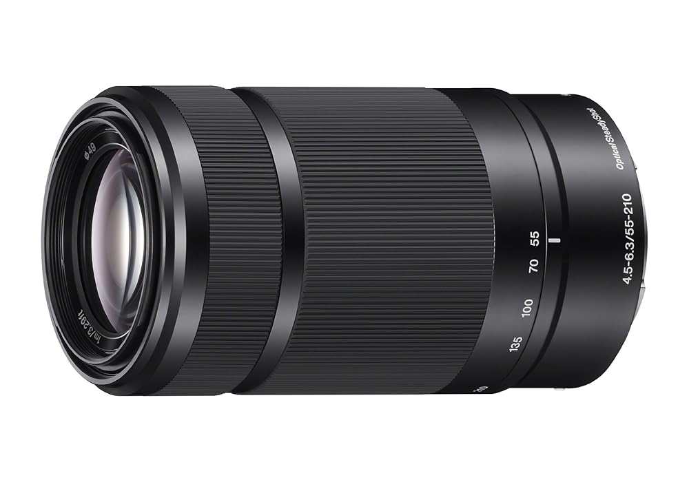 SONY E 55-210mm F4.5-6.3 Lens for SONY E-Mount Cameras (Black) (Renewed)