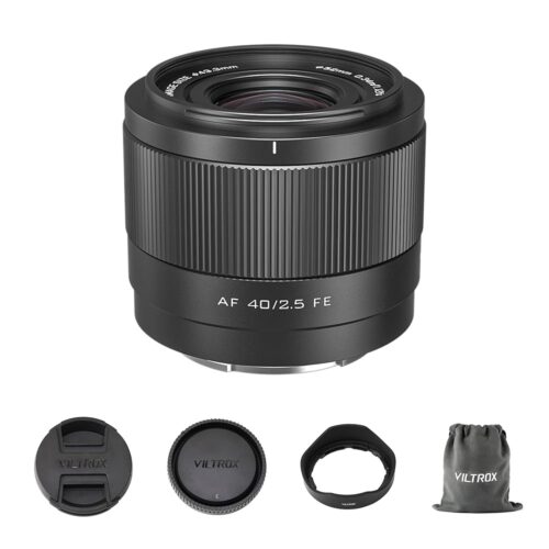 VILTROX 40mm F2.5 f/2.5 AF Lens for Sony E Mount, Wide-Angle Full-Frame Auto Focus Lens Compatible with Sony E-Mount Cameras Alpha a7cr a7cii a7c a6700 zv-e100 a6600 a6400 a7iv...