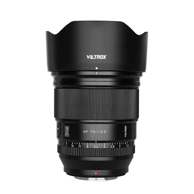 VILTROX PRO 75mm F1.2 f/1.2 Z Mount APS-C Prime Lens Autofocus Large Aperture Lens for Nikon Z-Mount Cameras Z5/Z50/Z6/Z6II/Z7/Z7II/ZFC/Z30/Z9/Z8(75mm Z-Mount)